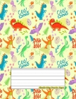 Handwriting Practice Paper: Perfect For preschool ( Size 8.5 X 11 ) Design with Childish Seamless Pattern With Hand Drawn Dino Cover Image
