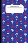 Composition Notebook: Anchors in Red and White / Blue Background (100 Pages, College Ruled) Cover Image