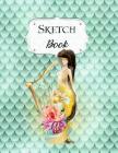 Sketch Book: Mermaid Sketchbook Scetchpad for Drawing or Doodling Notebook Pad for Creative Artists #2 Green Cover Image