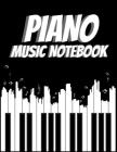 Piano music notebook: blank sheet music notebook for kids, 110 pages, 8.5 x 11, tiger kids book, blank sheet music notebook music manuscript By Special Occasions Music Notebooks Cover Image