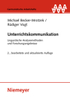 Unterrichtskommunikation (Germanistische Arbeitshefte #38) Cover Image