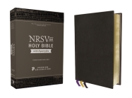 Nrsvue, Holy Bible with Apocrypha, Premium Goatskin Leather, Black, Premier Collection, Art Gilded Edges, Comfort Print By Zondervan Cover Image