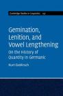 Gemination, Lenition, and Vowel Lengthening: On the History of Quantity in Germanic (Cambridge Studies in Linguistics #157) By Kurt Goblirsch Cover Image
