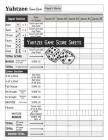 Yahtzee Game Score Sheets: 100 Yahtzee Game Record Score Keeper Book for Family and Friend Dice Game Cover Image