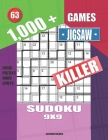 1,000 + Games jigsaw killer sudoku 9x9: Logic puzzles hard levels By Basford Holmes Cover Image