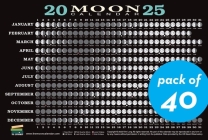 2025 Moon Calendar Card (40 pack): Lunar Phases, Eclipses, and More! By Kim Long Cover Image