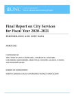 Final Report on City Services for Fiscal Year 2020-2021: Performance and Cost Data By Dale J. Roenigk Cover Image
