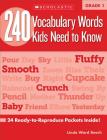 240 Vocabulary Words Kids Need to Know: Grade 1: 24 Ready-to-Reproduce Packets Inside! Cover Image