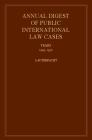 International Law Reports By H. Lauterpacht (Editor) Cover Image