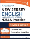 New Jersey Student Learning Assessments (NJSLA) Test Practice: Grade 4 English Language Arts Literacy (ELA) Practice Workbook and Full-length Online A By Lumos Learning, Lumos Njsla Test Prep Cover Image