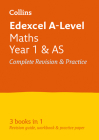 Collins A-level Revision – Edexcel A-level Maths AS / Year 1 All-in-One Revision and Practice By Collins UK Cover Image