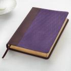 KJV Large Print Lux-Leather Brown/Purple  Cover Image