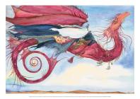 My Dragon Flies to the Secret Music of the Wind - Jackie Morris Poster By Jackie Morris (Illustrator) Cover Image