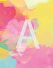 A: Monogram Initial Composition Wide Ruled 100 Pages 8.5 by 11 Notebook By Atoz Notebooks Cover Image