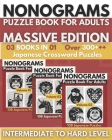 Nonogram Puzzle Book for Adults: Upper Intermediate to Difficult Nonogram Logic Puzzles, Griddlers, Picross, Hanjie for Adults - Massive Edition Cover Image