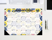 Bees and Botanicals Academic July 2024 - June 2025 17 X 12 Small Monthly Deskpad Cover Image