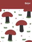 Notebook: Mushroom garden cover and Dot Graph Line Sketch pages, Extra large (8.5 x 11) inches, 110 pages, White paper, Sketch, Cover Image