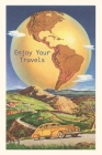 Vintage Journal Globe with Americas Postcard Cover Image