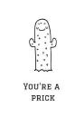 You're a Prick: Cactus Notebook, 110 Pages, 6' X 9' By Joy Feathers Cover Image