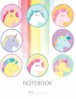 Notebook by: Cute unicon on white cover and Dot Graph Line Sketch pages, Extra large (8.5 x 11) inches, 110 pages, White paper, Ske By Cutie Unicon Cover Image