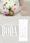 RVR 1960 Biblia Recuerdo de Boda, blanco floral símil piel Cover Image