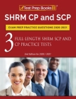 SHRM CP and SCP Exam Prep Practice Questions 2020-2021: 3 Full-Length SHRM SCP and CP Practice Tests [2nd Edition for 2020 / 2021] By Tpb Publishing Cover Image
