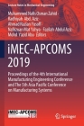 Imec-Apcoms 2019: Proceedings of the 4th International Manufacturing Engineering Conference and the 5th Asia Pacific Conference on Manuf (Lecture Notes in Mechanical Engineering) Cover Image