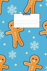 Notebook: Gingerbread Man Christmas Stocking Stuffer 150 Page Wide Ruled Recipe Notebook By Midwest Merchandise Cover Image