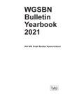 WGSBN Bulletin Yearbook 2021 By Iau Wg Small Bodies Nomenclature Cover Image