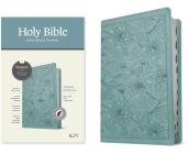 KJV Thinline Reference Bible, Filament Enabled Edition (Red Letter, Leatherlike, Floral Leaf Teal, Indexed) By Tyndale Cover Image