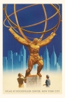 Vintage Journal Atlas Statue, Rockefeller Center, New York City By Found Image Press (Producer) Cover Image