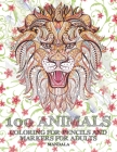 Mandala Coloring for Pencils and Markers for Adults - 100 Animals Cover Image
