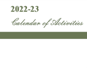 Calendar of Activities, 2022-2023 Cover Image