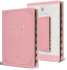KJV Holy Bible, Giant Print Thinline Large format, Pink Premium Imitation Leathe r with Ribbon Marker, Red Letter, and Thumb Index  Cover Image