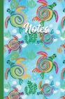 Notes: Colorful Abstract Sea Turtles on Light Blue Background - 6