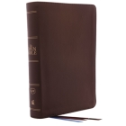 The Kjv, Open Bible, Genuine Leather, Brown, Red Letter Edition, Comfort Print: Complete Reference System By Thomas Nelson Cover Image
