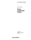 Army Regulation AR 600-20 Army Command Policy November 2014 By United States Government Us Army Cover Image