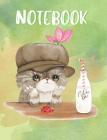 Notebook: Cute Cat Composition Notebook, Collage Ruled, Perfect For School Notes Cover Image