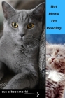 Not Meow I'm Reading: Notebook + Bookmark Ideal Gifts for Cats Lovers 6 x 9 100 pages line By Charlie Publishing Cover Image