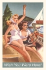 Vintage Journal Women in a Speedboat Travel Poster Cover Image