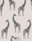 Notebook: Giraffe on grey cover and Dot Graph Line Sketch pages, Extra large (8.5 x 11) inches, 110 pages, White paper, Sketch, By A. Madoo Cover Image