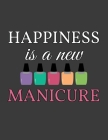 Happiness Is A New Manicure: Appointment Book Nail Salon - Daily and Hourly - Undated Calendar - Schedule Interval Appt & Times By Ir Publishing Cover Image