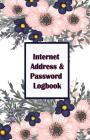 Internet Address & Password Logbook: Flower on White Cover, Extra Size (5.5 x 8.5) inches, 110 pages Cover Image