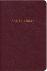 RVR 1960 Biblia Compacta Letra Grande con Referencias, borgoña piel fabricada con cierre Cover Image