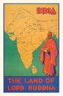 Vintage Journal India, Lord Buddha Travel Poster Cover Image