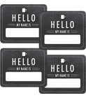 Industrial Cafe Chalkboard Hello Name Tags Cover Image