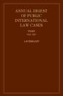 International Law Reports By H. Lauterpacht (Editor) Cover Image