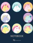 Notebook by: Cute unicon on dark blue cover and Dot Graph Line Sketch pages, Extra large (8.5 x 11) inches, 110 pages, White paper, By Cutie Unicon Cover Image