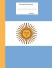 Argentina Composition Notebook: Graph Paper Book to write in for school, take notes, for kids, students, teachers, homeschool, Argentinian Flag Cover Cover Image
