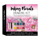 Inking Florals Drawing Kit: A step-by-step guide to creating dynamic modern florals in ink and watercolor – Includes: 64-page project book, ink pen, paint brush, 8 watercolor paints, 32-page sketchbook By Isa Down Cover Image